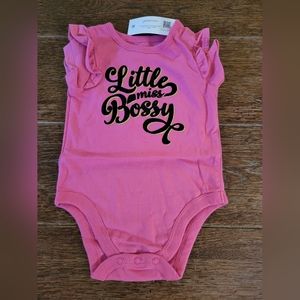 "Little Miss Bossy" shirt for baby girl.
